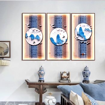 Tranh điện bộ 3 trang trí nội thất TD 002