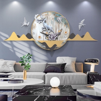 Tranh nghệ thuật 3D hươu trang trí DTA 031